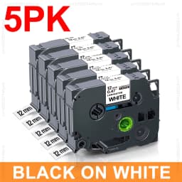 Labelwell 5/10PK 231 12mm Laminated Label Tape Compatible for Brother 231 221 131 531 631 for Brother P-Touch PTH110 Label Maker