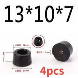 4pc Black Rubber Feet Non-slip Furniture Foot Table Leg Cabinet Bottom Pad for subwoofer Speaker machinery Funiture Accessories