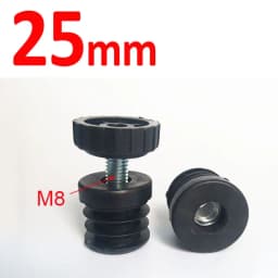 1/2/4Pcs Round Square Adjustable Foot Mats With Nuts Pipe Plug Furniture Tube Cover