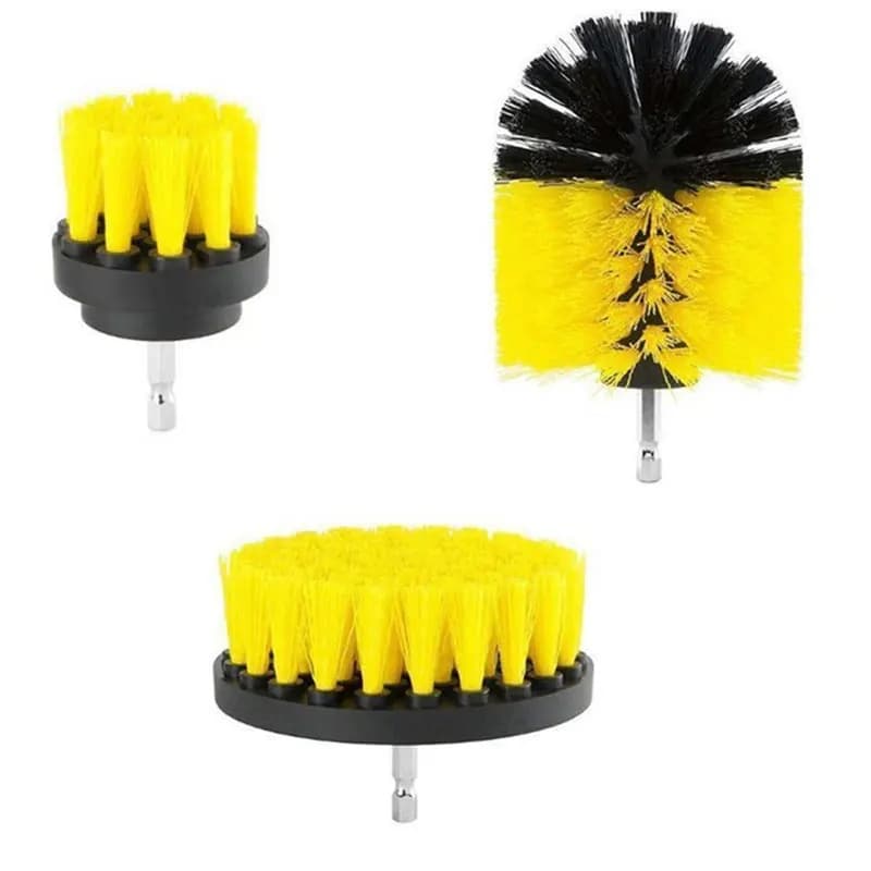 3Pcs Power Scrubber Brush Electric Drill-Brush Power Scrubber Bathroom Surface Tub Shower Tile Cleaning Tools for Auto Care