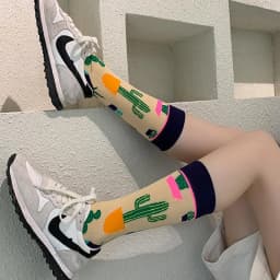 Fashion Colorful Spring Autumn Stocking  Women's Socks  Plant Hedgehog Slothsi Cotton Socks Personality Straight Trendy Socks