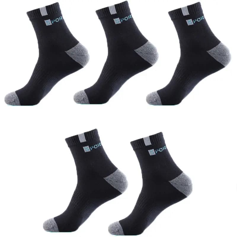 5 Pairs Breathable Bamboo Fiber Light Business Absorb Sweat Deodorant Men Tube Ankle Nonslip Socks For Spring Summer And Autumn