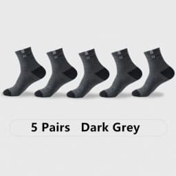 5 Pairs Breathable Bamboo Fiber Light Business Absorb Sweat Deodorant Men Tube Ankle Nonslip Socks For Spring Summer And Autumn