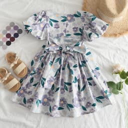 Bear Leader Rose Pink Plaid Bow Dress Elegant Lolita Child Big Girls Midi Dress Children Dresses Teens Party Princess Sundress