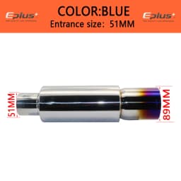 EPLUS Car exhaust pipe muffler Tail Pipe Universal High Quality Stainless Steel Interface 51 57 63MM Exhaust System End 76mm