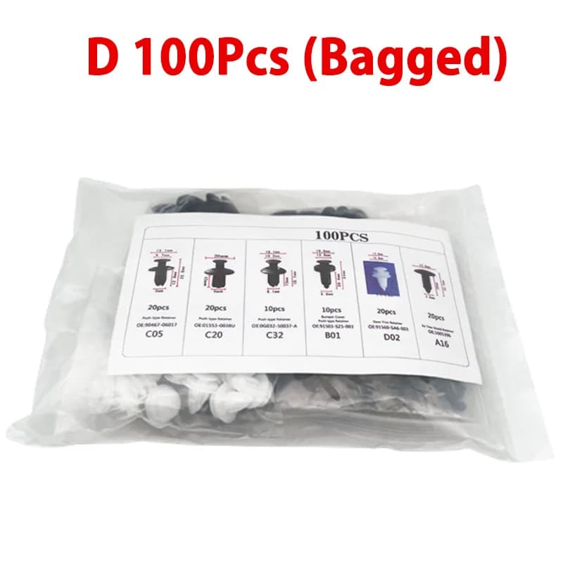 Auto Fastener Clip Mixed Car Body Push Retainer Pin Rivet Bumper Door Trim Panel Fastener Kit Car Clips Box or Bag packaging