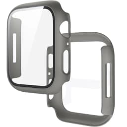 Tempered Glass+Cover For Apple Watch 9 8 7 45mm 41mm PC Bumper Screen Protector Case iWatch Series 7 6 5 4 SE2 44mm 40mm 42mm 38