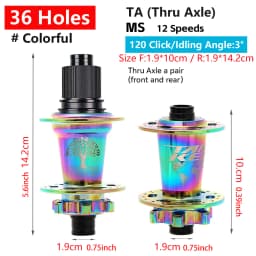 TANKE 120 Click Hub 6 Bearing MTB Mountain Bike Hub Front Rear Thru HG 28 32 36 Holes Disc Brake Bicycle Hubs 8 9 10 11 12 Speed