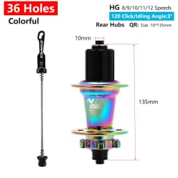 TANKE 120 Click Hub 6 Bearing MTB Mountain Bike Hub Front Rear Thru HG 28 32 36 Holes Disc Brake Bicycle Hubs 8 9 10 11 12 Speed