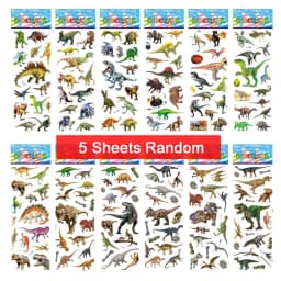 5 Sheets Kids Stickers Puffy Stickers for Children Birthday Christmas New Year Gift for Girl Boy Scrapbooking Cartoon Stickers