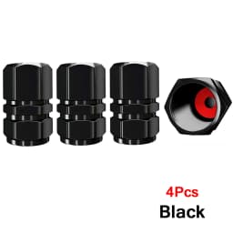 AUTCOAT Aluminum Alloy Car Wheel Tire Valve Caps Tyre Rim Stem Covers Car Dustproof Tire Cap For Cars Motorcycles Trucks Bikes