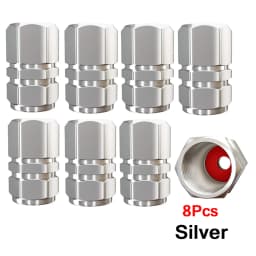 AUTCOAT Aluminum Alloy Car Wheel Tire Valve Caps Tyre Rim Stem Covers Car Dustproof Tire Cap For Cars Motorcycles Trucks Bikes