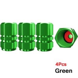 AUTCOAT Aluminum Alloy Car Wheel Tire Valve Caps Tyre Rim Stem Covers Car Dustproof Tire Cap For Cars Motorcycles Trucks Bikes