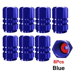 AUTCOAT Aluminum Alloy Car Wheel Tire Valve Caps Tyre Rim Stem Covers Car Dustproof Tire Cap For Cars Motorcycles Trucks Bikes