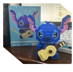 Stitch Disney Princess Elsa LinaBell Building Blocks Mickey Mouse Duck Mini Action Figures Blocks Assemble Toys Brick Kids Gifts