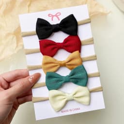 3/4/6Pcs/Set Sweet Colorful Ribbon Bowknot Elastic Headband For Baby Girls Ties Headwear Infant Kid Hair Accessories Diademas