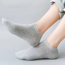 12 Pairs Men's Boat Socks Breathability Sweat Absorption Sports Business Socks Leisure Solid Color Men's Low Tube Floor Socks
