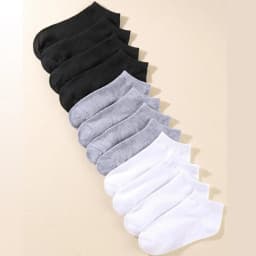 12 Pairs Men's Boat Socks Breathability Sweat Absorption Sports Business Socks Leisure Solid Color Men's Low Tube Floor Socks