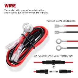 DaierTek Universal 12V Car Cigarette Lighter Power Socket Adapter Plug Outlet for Motorcycles Boats Tractor Truck Brand New