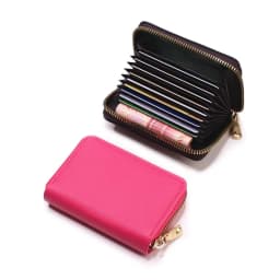 Business Card Holder Wallet Women/men Gray Bank/ID/Credit Card Holder 20 Bits Card Wallet PU Leather Protects Case Coin Purse