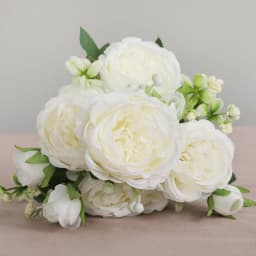 Hot Selling 1pcs/30cm Rose Pink Silk Bouquet Peony Artificial Flower 5 Big Head 4 Small Bud Bride Wedding Home Decoration